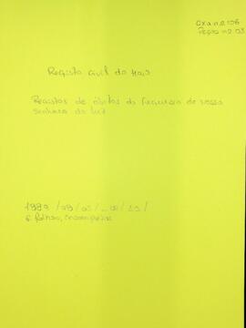 Livro de registos de óbitos da freguesia de Nossa Senhora da Luz, da ilha do Maio (1889)