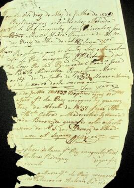 Livro de registos de batismos da freguesia de Nossa Senhora das Dores - ilha do Sal (1839-1848)