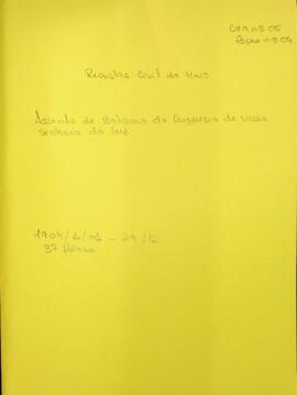 Livro de registos de batismos da freguesia de Nossa Senhora da Luz, da ilha do Maio (1904)